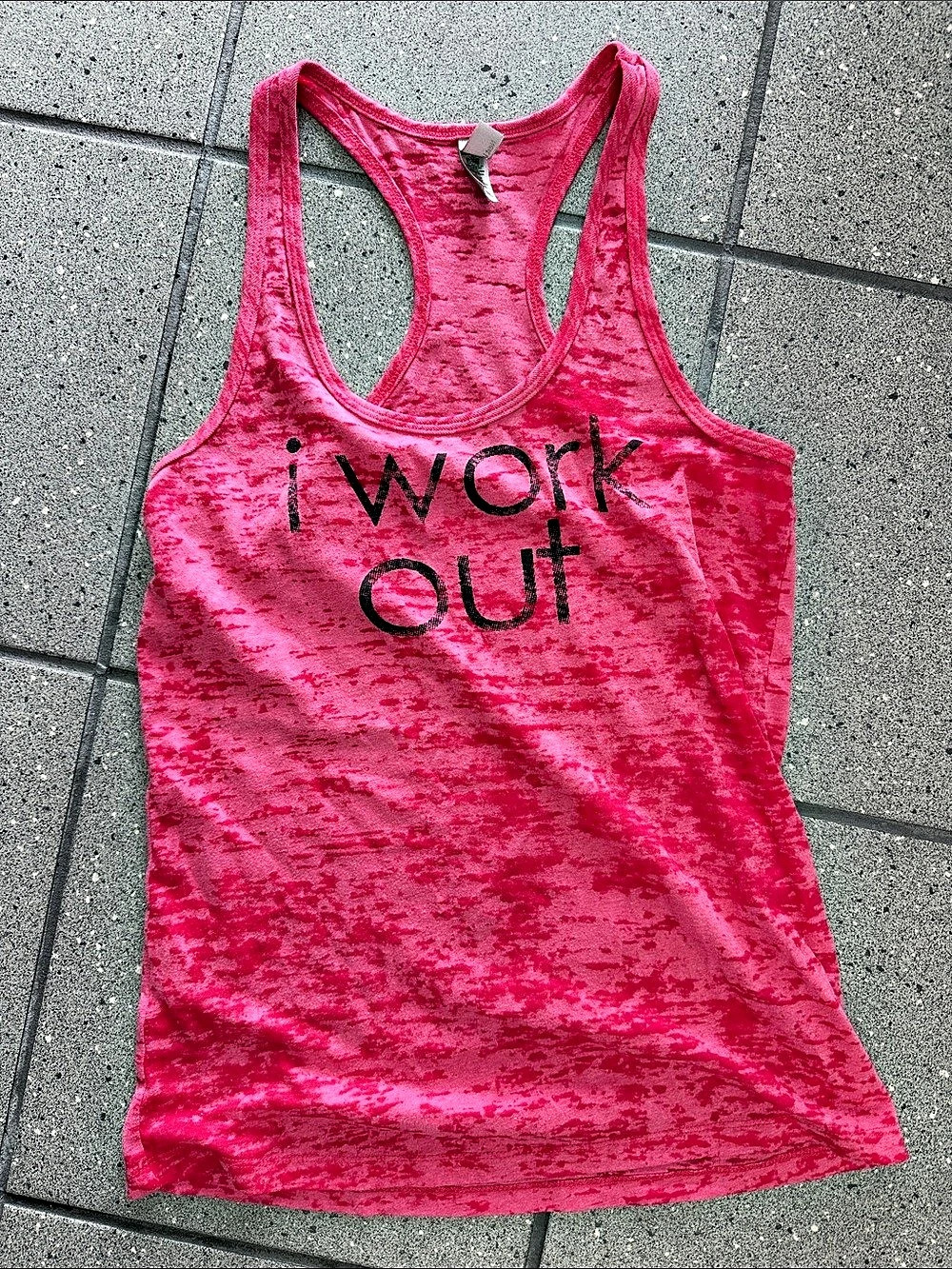 Next Level Pink Athletic Tank Top Size Large